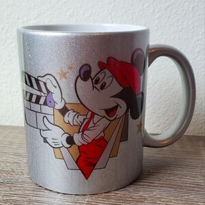 Disney Parks Hollywood Studios Silver Mug with Mickey Mouse Design